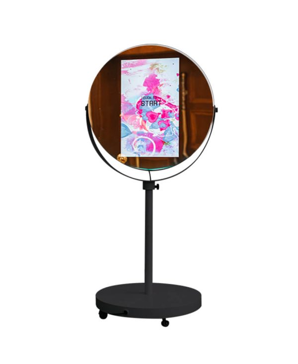 RCM238T Round Mirror Photo Booth with Wheels