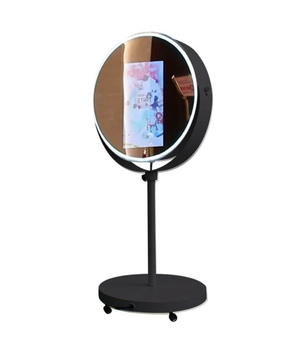 RCM238T Round Mirror Photo Booth with Wheels - Image 2